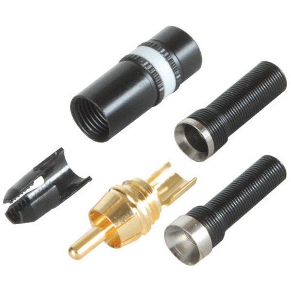 Main product image for Rean NYS373-9 RCA Plug Black with White Indicator 092-115